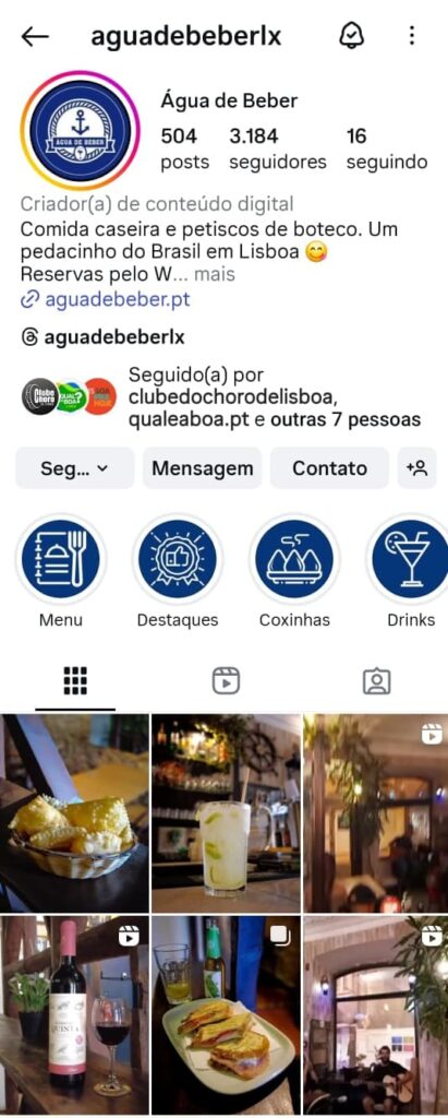 instagram bar agua de beber lisboa