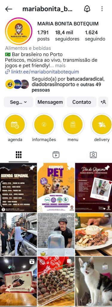 instagram maria bonita botequim